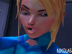 hot busty blonde vs alien shemale (3D)