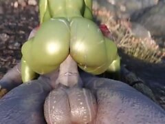 Muscular Curvy Whore Orc And Futanari Giant's Huge Cock