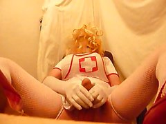 Crossdresser plasticface nurse