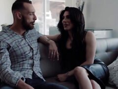 Brunette trans woman lets new boyfriend bareback her wet ass