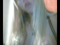 Tall blonde shows her great body on cam