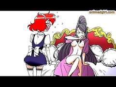 3d comic shemale maid gets licked her cock