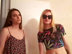 two torrid tgirls blow Ashley for a car rail and have super-naughty 3way sex 2x facial