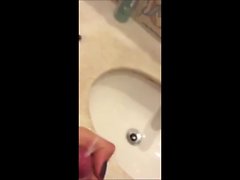 Gorgeous Tranny Jerks Off in the bathroom