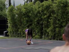 Trans basketball referee gets ass barebacked by players